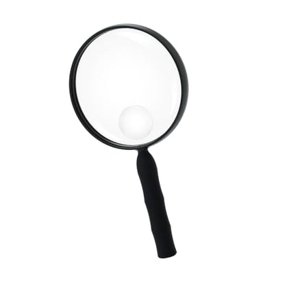 Feosky Handheld Magnifier for Reading,10X Magnifying Glass,130mm(Black) - size: 130mm