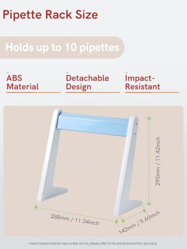 Lab Pipette Stand, Plastic Linear Pipette Holder, L Shape, Blue - color: Blue, size: L Shape