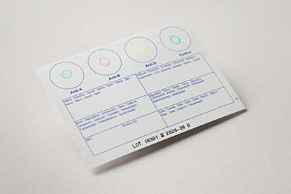 Eldoncard Blood Typing Kit, 5 Test Pack, Know Your Blood Type, Accurate Instant Home Testing, Determine A, O, B, Rhs-D Negative & Positive Groups