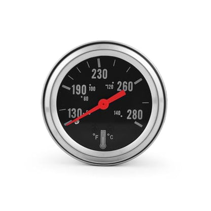 Dyno Racing 2" 52mm 12V Pointer Mechanical Water Temperature Temp Gauge (50-140℃,130-280℉),Yellow Light Car Meter with Sensor NPT 1/2, NPT 3/8, NPT 1/4, 1.8m Wire Length - style: 50-140℃ & 130-280℉