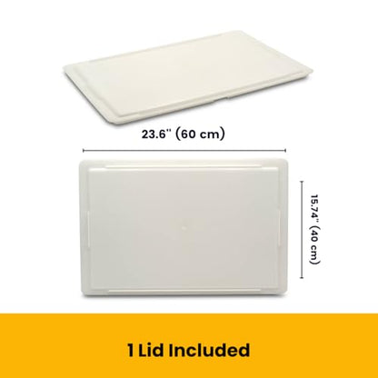 L'Oro Del Sud Commercial Dough Proofing Box Tray with Lid, White, 5 Pack - size: 5 Pack