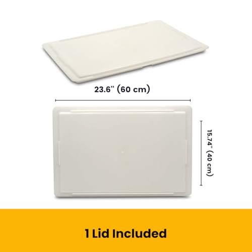 L'Oro Del Sud Commercial Dough Proofing Box Tray with Lid, White, 2 Trays - size: 2 Pack