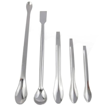 yukata 1 Set Stainless Steel Sampling Spoons Micro Laboratory Sampling Spoon Micro Sampling Spoon Lab Spoons Laboratory Supplies (Pack of 5)