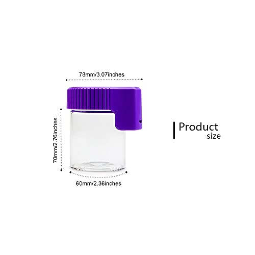 Light-Up LED Transparent Glass Air Tight Storage Jars Magnifying Viewing Jar (Purple) - color: Purplr