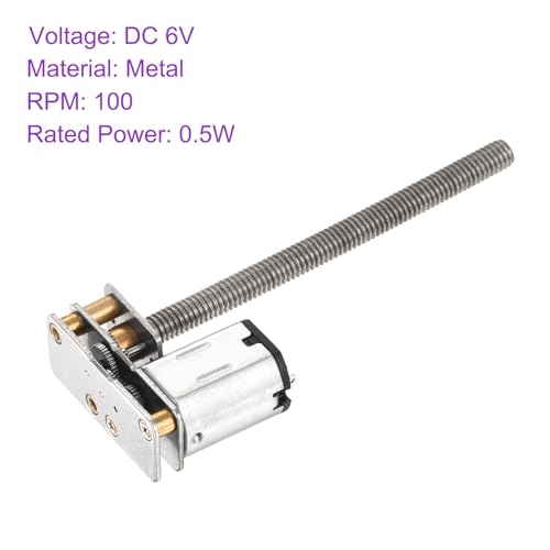 DMiotech 6V 100RPM Rated Torque 3 Output Shaft Length 55mm Micro DC Speed Reduction Motor Mini Metal Gearbox Motor for RC Car Robot Model DIY RC Toys Engine - style: 100RPM