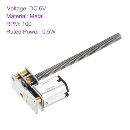 DMiotech 6V 100RPM Rated Torque 3 Output Shaft Length 55mm Micro DC Speed Reduction Motor Mini Metal Gearbox Motor for RC Car Robot Model DIY RC Toys Engine - style: 100RPM