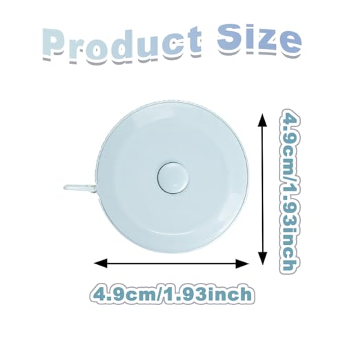 ELANE Tape Measure Package Includes 9 Cartoon Cute Mini Tape Measures for Body, Sewing, Cutting, Weight Loss Measurement (Round-3 Colors(Empty)) - color: Round-3 colors