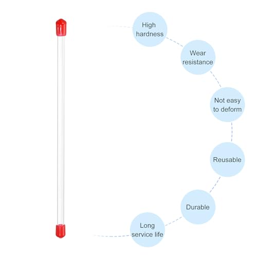 PATIKIL Clear Rigid Tube Round Plastic Tubing with Red Rubber Caps Polycarbonate Water Pipe, 305mm/ 12 Inch Length, 5mmx6mm/0.2"x0.23", 2 Set - color: Red,Clear, size: 0.2"x0.23"