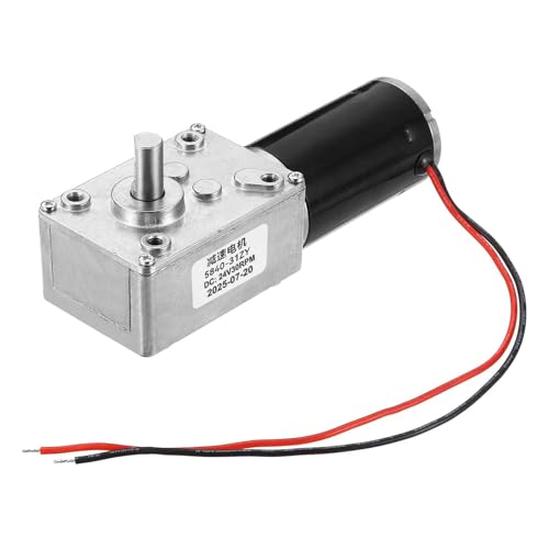 MECCANIXITY DC24V 30RPM Reversible Worm Geared Motor Reducer Motor 8mm D Shape Shaft High Torque Gear Box Reduction Electric Motor for Sweepers, Printers, Ovens - style: 24V 30RPM