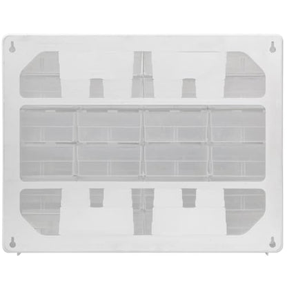 Akro-Mils 24-Drawer Plastic Storage Cabinet, 20" W x 6" D x 16" H, White - color: White, size: 24 Drawer, style: 1 Pack