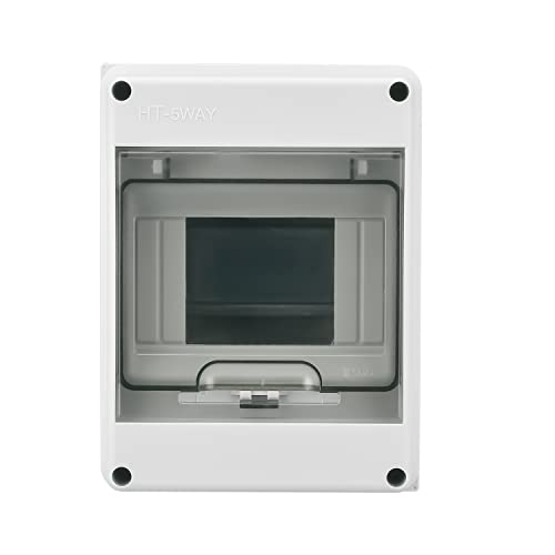 IP65 Waterproof 5-Way Distribution Box with DIN Rail - color: 5 Way
