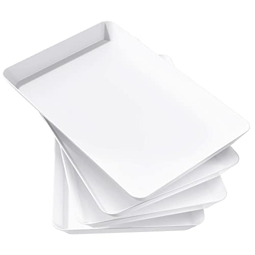 Lifewit 4 Pcs Large Serving Tray for Party, 15" x 10" Food Serving Platter - size: Large (15" x 10")