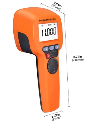 Digital LED Stroboscope 99,999 RPM/Hz, AIOMEST RPM Strobe Light Tachometer - color: orange