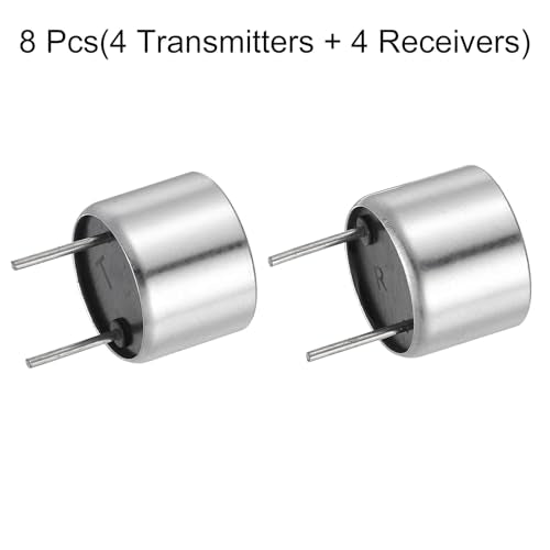 MECCANIXITY 6 Pcs Ultrasonic Module Distance Sensor TCT40-16R/T High Precision Distance Measuring Transducer Ultrasonic Sensor 3 Transmitters + 3 Receivers, Silver