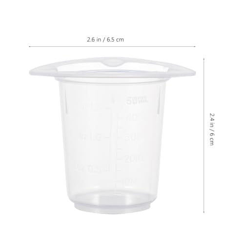 IMIKEYA 20 Pack 50 mL Plastic Graduated Measuring Beakers