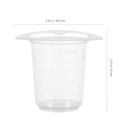 IMIKEYA 20 Pack 50 mL Plastic Graduated Measuring Beakers