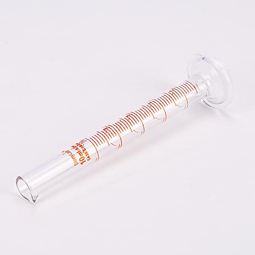 StonyLab 4-Pack Borosilicate Glass 10ml Heavy Wall Graduated Cylinder Measuring Cylinder, 10ml - size: 10 ml