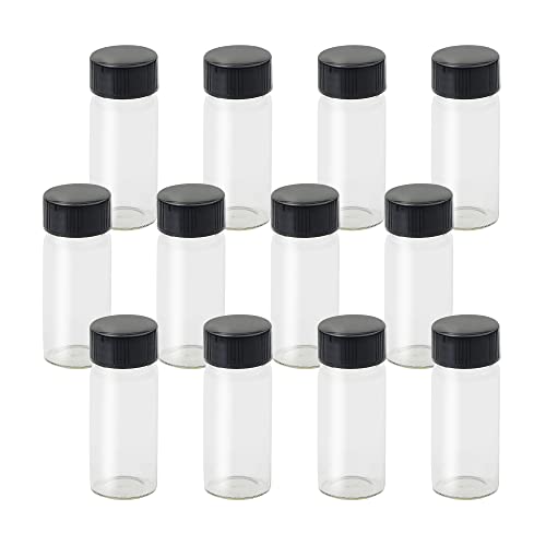 1st Choice Glass Vials, 1 Dram 4ml, Pack of 12 - Storage Bottle With PE Gasket - size: XS