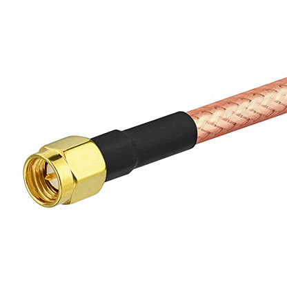 Eightwood SMA Male to SMA Male Low Loss RG400 Coax Cable 1.6ft - size: 1.6 feet