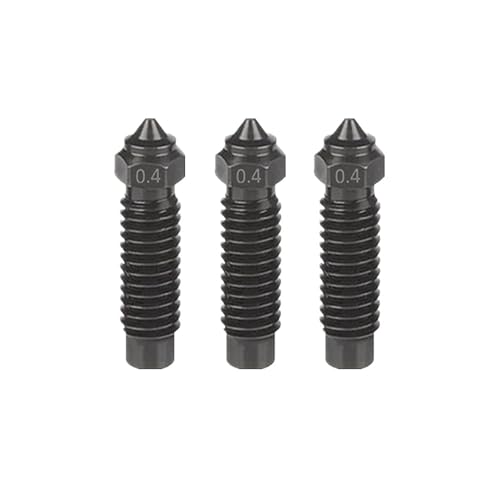3 Pcs Hardened Steel Nozzles for Neptune 4 Plus/Max hotend Extruder,High Temperature Wear Resistance nozzles for Neptune 4 Plus/Max 3D Printer Accessories (0.4mm) - size: 0.4mm