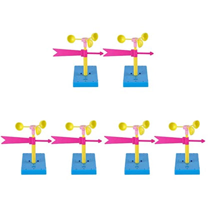 TOYANDONA 6 Sets Wind Vane Educational Toys for Kids Brain Toy Powder Anemometer Classroom Tools Weather Vane Developmental Toys Instruments Squiz Toys Manual Material Package Plastic Child