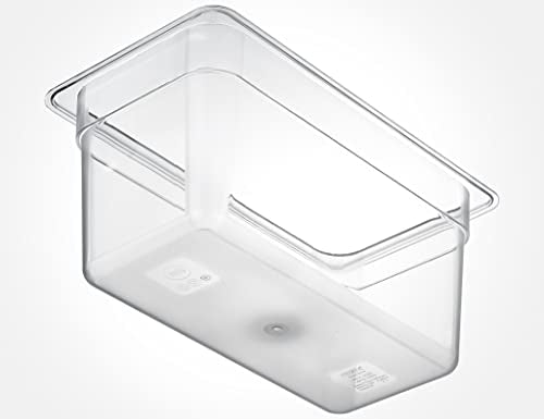 CURTA 6-Pack 1/3 Size 6" Deep NSF Polycarbonate Food Pans | Dishwasher & Freezer Safe Clear Container for Prep Tables, Buffet, Salad Bar, Commercial & Home Kitchen - color: 1/3 Size, size: 6" Deep