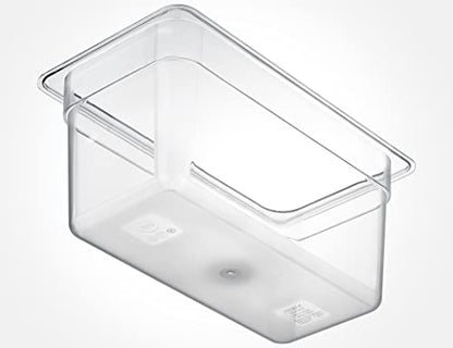 CURTA 6-Pack 1/3 Size 6" Deep NSF Polycarbonate Food Pans | Dishwasher & Freezer Safe Clear Container for Prep Tables, Buffet, Salad Bar, Commercial & Home Kitchen - color: 1/3 Size, size: 6" Deep