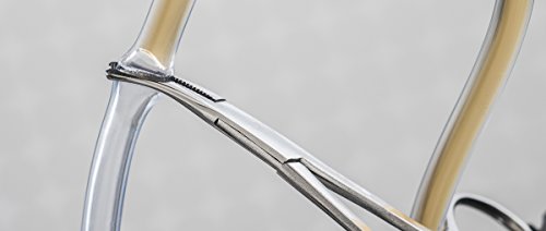 SE 3.5-Inch Stainless Steel Curved Forceps - Self-Locking, Serrated Tip for Precision Grip and Clamping - Perfect for Crafting, Fishing Tasks, Jewelry Making, and More! -636FC - size: 3-1/2", style: Curved