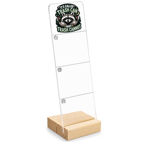 Raccoon Memo Board Motivational Acrylic Monitor Memo Board - color: It's Called Trash Can Not Trash Cannot