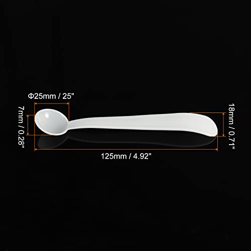 MECCANIXITY Micro Spoons 2 Gram Measuring Scoop Plastic Round Bottom Mini Spoon for Home Kitchen Powder Measurement Baking 50Pcs