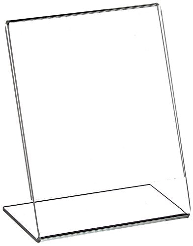 Azar Displays 112734 3.5" W x 4.5" H Vertical L-Shaped Sign Holder-10pk - size: 3.5 in W x 4.5 in H Vertical