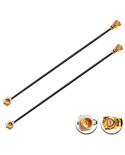 2PCS U.F.L1 Male to U.F.L1 Female Cable 10" /25CM 1.37mm Low-Loss Extension Cable - size: 10" (25 cm)