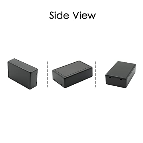 LeMotech 5 Pieces Plastic Project Boxes Junction Case for Electronic Project, Black 3.1 x 2.0 x 1.0 inch (80 x 50x 26 mm) - size: 3.1" x 2.0" x 1.0"(5pc)