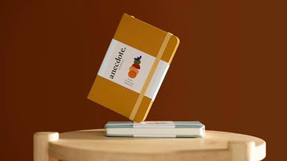 Anecdote Journal Notebook (5.5"x3.5" Pocket Size) 192 Lined Pages Hardcover - color: Mustard, size: 5.5" x 3.5"