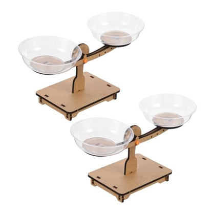 Veemoon 2pcs Wooden Balance Scales for Activities DIY Preschool Science Experiment Balance Board for Creative Measurement Physics Exploration