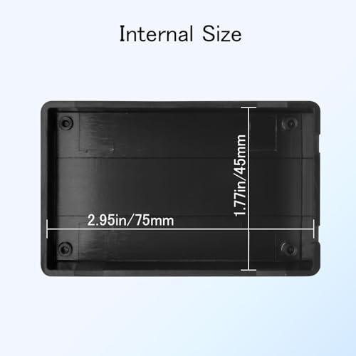 Project Box 8 Pieces Electrical Box Small Junction Box ABS Plastic Enclosure Power Electronic Case Black 3.15" x 1.97" x 1.02"(80 x 50x 26mm) - color: Black, size: 3.15" x 1.97" x 1.02"