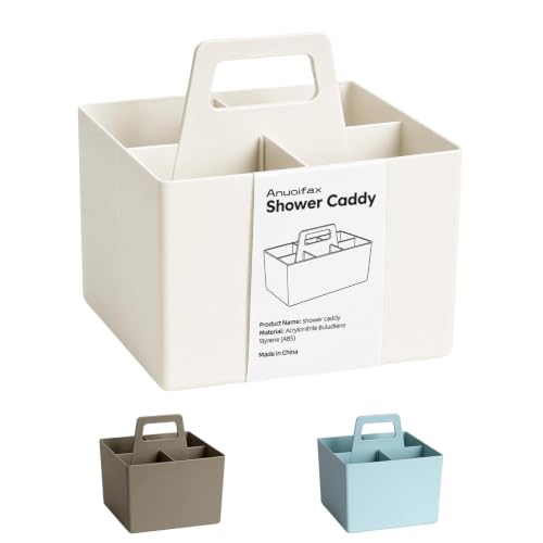 Multipurpose Caddy Organizer with Handle Plastic Desk Storage, White - color: White, size: Square