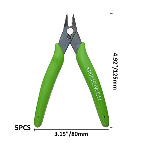 10Pack Wire Cutters Precision Electronic Flush Cutters Mini Cutting Pliers for Ultra-fine Cutting Needs (Grass Green) - color: Grass Green, size: 10Pack