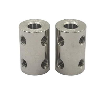 5Pcs 6mm to 6mm Bore Rigid Coupling Set,Steel Rigid Motor Shaft Coupler Adapter with Screws for CNC Machine 3D Printer RC Motor Accessories and DIY - size: 6mm to 6mm