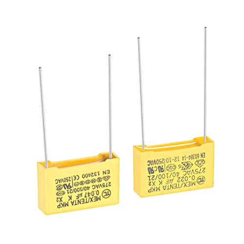 uxcell 2 Value 20Pcs Polypropylene Safety Capacitors Assortment Kit DIP MKP