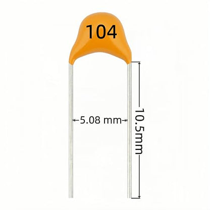 10 Values 500 Pcs Ceramic Capacitor Assortment Kit