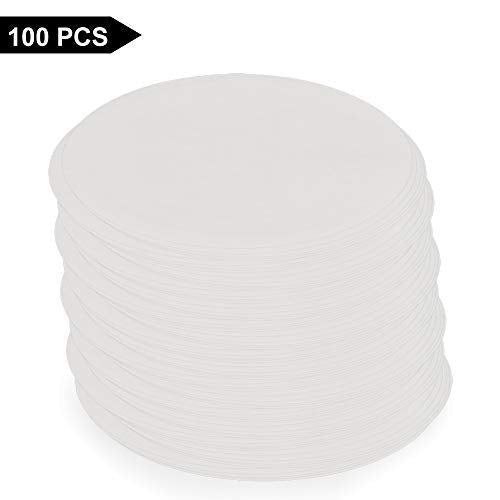 StonyLab Qualitative Filter Paper Circles, 125mm Diameter Cellulose Filter Paper with 20 Micron Particle Retention Medium Filtration Speed, Pack of 100 (125mm Diameter) - size: 125 mm Diameter