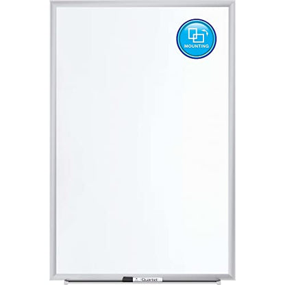 Quartet Magnetic Porcelain Whiteboard, 4' x 3' White Board, Premium, Duramax, Silver Aluminum Frame (2544) - color: Silver, size: 48"W x 36"H