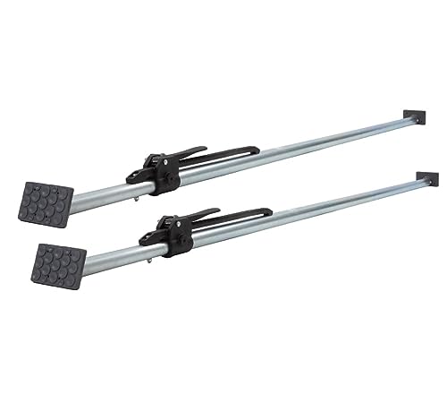 Mytee Products 2 Pack Heavy Duty Adjustable Load Lock Bar for Semi Trailers, Truck Box - 89.75"-104.5" Long Steel Ratcheting Cargo Load Bar Tie-Down Holder for Enclosed Truck & Vans with 2" - 4" Pads - size: 2 - Pack
