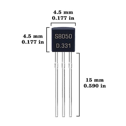 24 Values BJT Transistor Kit A1015 A733 C945 C1815 S8050 S8550 S9012 S9013 S9014 S9015 S9018 2N7000 2N2222 2N2907 2N3904 2N3906 2N5401 2N5551 BC327 BC337 BC547 BC550 BC557 BC560 Transistors