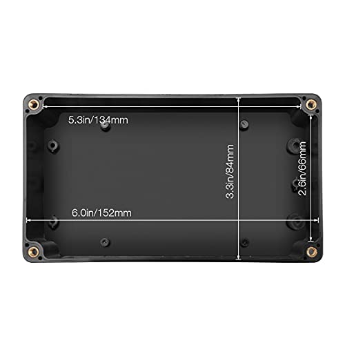 Waterproof Plastic Project Box ABS IP65 Electronic Junction Box Enclosure 6.2 x 3.54 x 2.3 inch 158 x 90 x 60 mm (Black) - color: Black, size: 6.2"x3.54"x2.3"