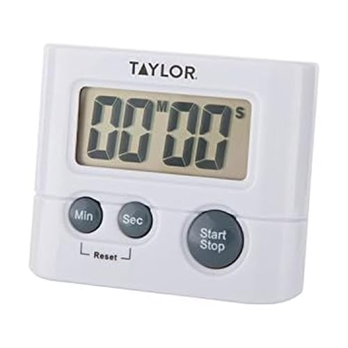Taylor Precision Products Digital Timer, Displays up to 99 minutes, 59 seconds, White - size: 1 Count (Pack of 1)