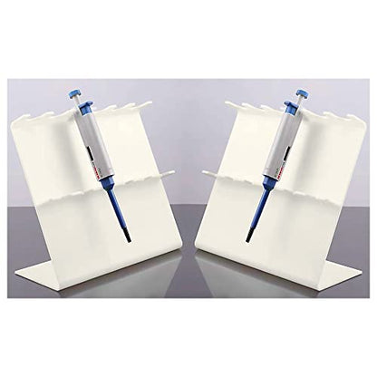 2pcs Pipettor Stand，Laboratory Pipette Stand ，Plastic Pipette Rack Hold up to 6 Pipettors (Doesn't Include Pipettors)