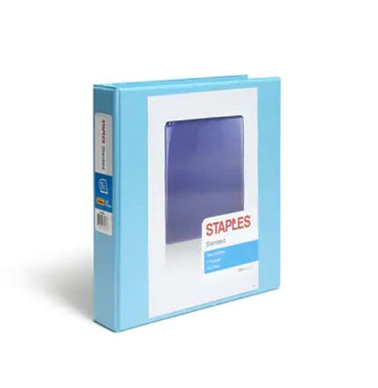 Staples Standard 1-Inch Round Ring View Binder, Teal, 175 Sheets - color: Teal, size: 1-Inch, style: 1 Pack