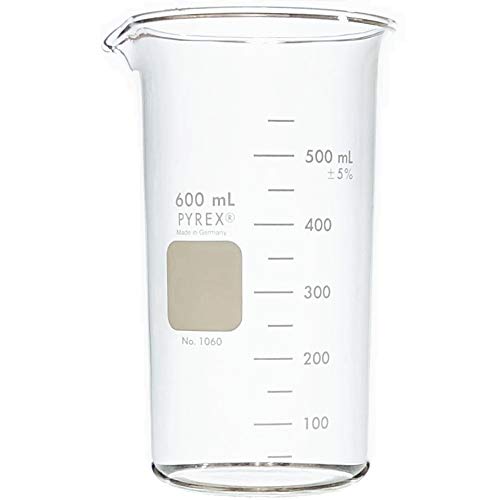 Pyrex 1060-600CNEa Berzelius Tall Form 600 mL Beaker Graduated Ea.